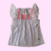 Camisola manga corta blanca con detalles bordados Mimo - 2-24M