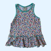 Musculosa de algodón a lunares con volado Grisino - 9- 10A