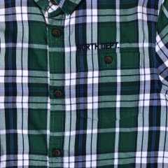 Imagen de Camisa manga larga cuadrille verde y azul H&M - 9-10A