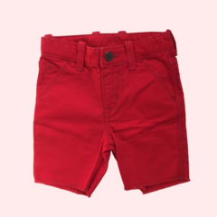 Bermuda de gabardina con cintura ajustable roja Gap - 18-24M