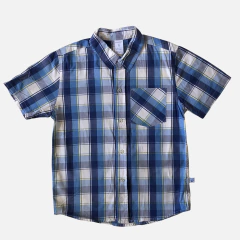 Camisa manga corta cuadrille Azul y Amarillo Cheeky - 8A - comprar online