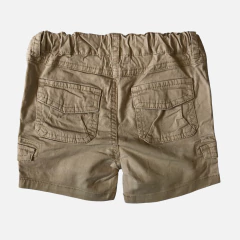 Imagen de Bermuda de gabardina marrón con cintura ajustable Mimo - 18M