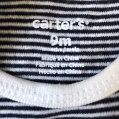 Enterito manga larga de algodón rayado azul Carter's - 9-12M - Comunidad Vestireta