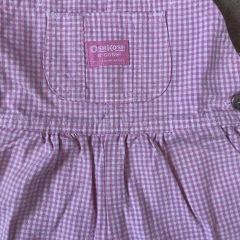 Jardinero de jean cuadrille rosa y blanco OshKosh - 18-24M en internet