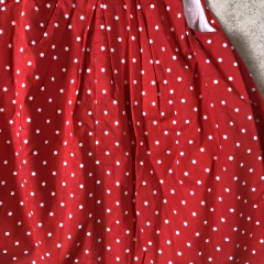 Vestido sin mangas rojo con lunares y detalles en azul Little Akiabara - 9-12M - tienda online