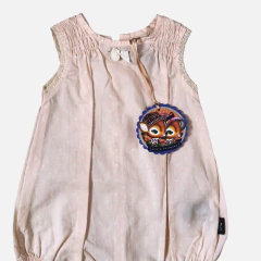 Enterito pañalero rosa con puntos Little Akiabara *NUEVO* - 9-12M