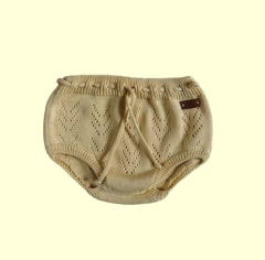 Bombachudo de hilo de algodón beige Mini Anima - 3M