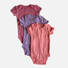 Pack de bodies rosa, violeta y naranja con lunares blancos Carters - 12M en internet