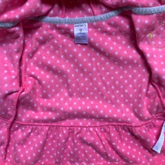 Campera de polar a lunares con capucha Carter's - 9M - Comunidad Vestireta