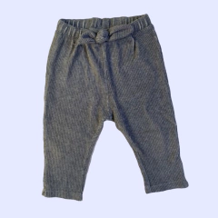 Pantalón de tela gris con moño y cintura elástica Zara - 9-12M