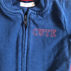 Campera de algodón azul con rojo Cheeky - XS en internet