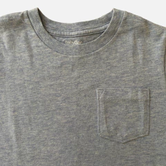 Remera de algodón manga corta gris jaspeado "Bolsillo" Gap - 3A en internet