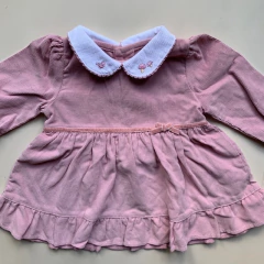 Vestido manga larga de corderoy rosa con bombachudo BabyCottons - 3M - comprar online