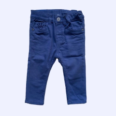 Pantalón de gabardina celeste con cintura ajustable H&M - 6-9M
