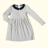Vestido manga larga de algodón a lunares Little Akiabara - 8A