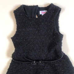 Vestido sin mangas con interior de algodón y cinturón con moño negro Justice - 7A - comprar online