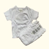 Pack X5 remeras manga corta de algodón blanco con botones Carter's *NUEVO* - 3-6M