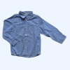 Camisa manga larga cuadrillé celeste H&M - 3-4A