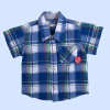 Camisa manga corta cuadrille azul y blanco Mimo - L