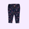 Pantalón de gabardina con cintura ajustable floreado Denim Co. - 6-9M