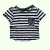 Remera de algodón manga corta rayada Old Navy - 12-18M