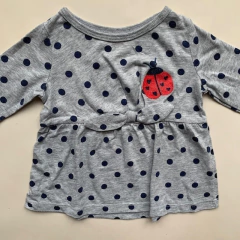 Remera de algodón a lunares manga larga Carter's - 9-12M - comprar online