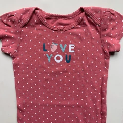 Body de algodón manga corta a lunares "Love You" Carter's - 6-9M - comprar online