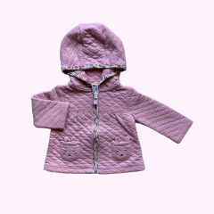 Campera de algodón matelaseada rosa Carter's - 3-6M