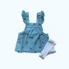 Conjunto jumper de corderoy celeste floreado y medias largas Carter's *NUEVO* - 3-6M