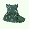 Vestido de algodón manga corta floreado verde con bombachudo Carter's - 6-9M
