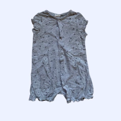 Enterito de algodón manga corta gris estampado H&M - 3-6M
