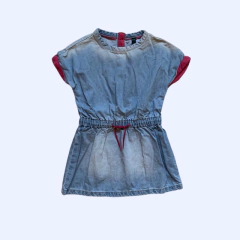 Vestido de jean manga corta con cintura elástica Benetton - 3-4A