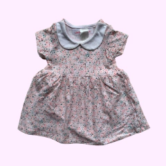 Vestido manga corta de algodón floreado con body H&M - 0-3M