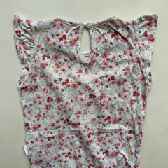 Body de algodón manga corta floreado con volados Mimo - 12-18M en internet