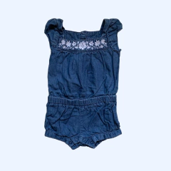 Enterito de jean finito con detalles bordados Old Navy - 0-3M