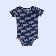 Body de algodón manga corta estampado "Rino" Carter's - 18-24M