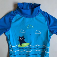 Enterito manga corta para el agua azul - 3-6M - comprar online