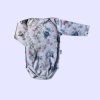 Body manga larga de algodón floreado Mimo - 3-6M