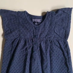 Camisola sin mangas azul con brodery y volados Tommy Hilfiger - 18-24M - comprar online