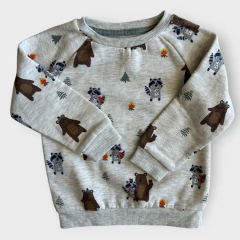 Buzo de algodón gris "Osos y Mapaches" Primark - 18-24M - comprar online
