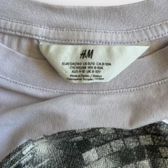 Remera de algodón manga corta lila con nudo "Bola de Boliche" H&M - 8-10A - Comunidad Vestireta