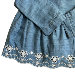 Camisa manga larga de jean azul con bordado Primark - 3-6M - tienda online