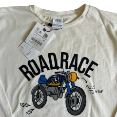 Remera de algodón manga larga "Moto" *NUEVO* Zara - 11-12A - Comunidad Vestireta
