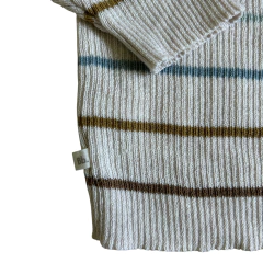 Saco de hilo de algodón beige con rayas Cheeky - 9-12M - tienda online