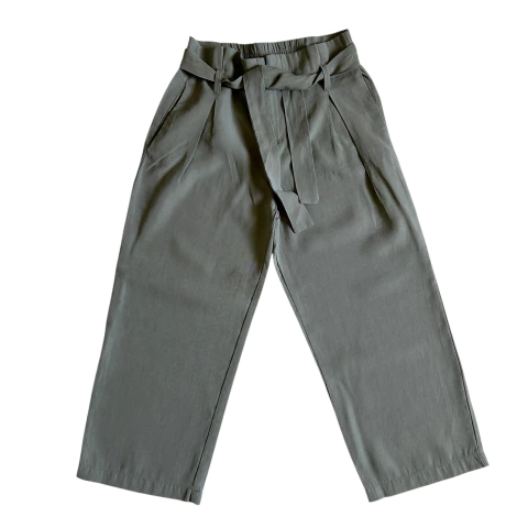 Pantalón de gabardina tipo sastrero verde Zara - 10A - comprar online