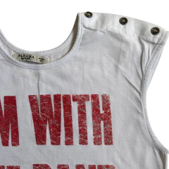 Remera de algodón manga corta blanco "Im with the band" Wanama - 10A en internet