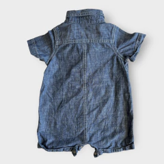 Enterito de jean manga corta azul Gap - 6-12M - tienda online