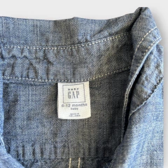Enterito de jean manga corta azul Gap - 6-12M - Comunidad Vestireta