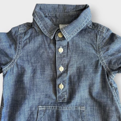 Imagen de Enterito de jean manga corta azul Gap - 6-12M