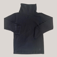 Remera de algodón manga larga con cuello alto negra Little Aliakabara *NUEVO* - 6A en internet